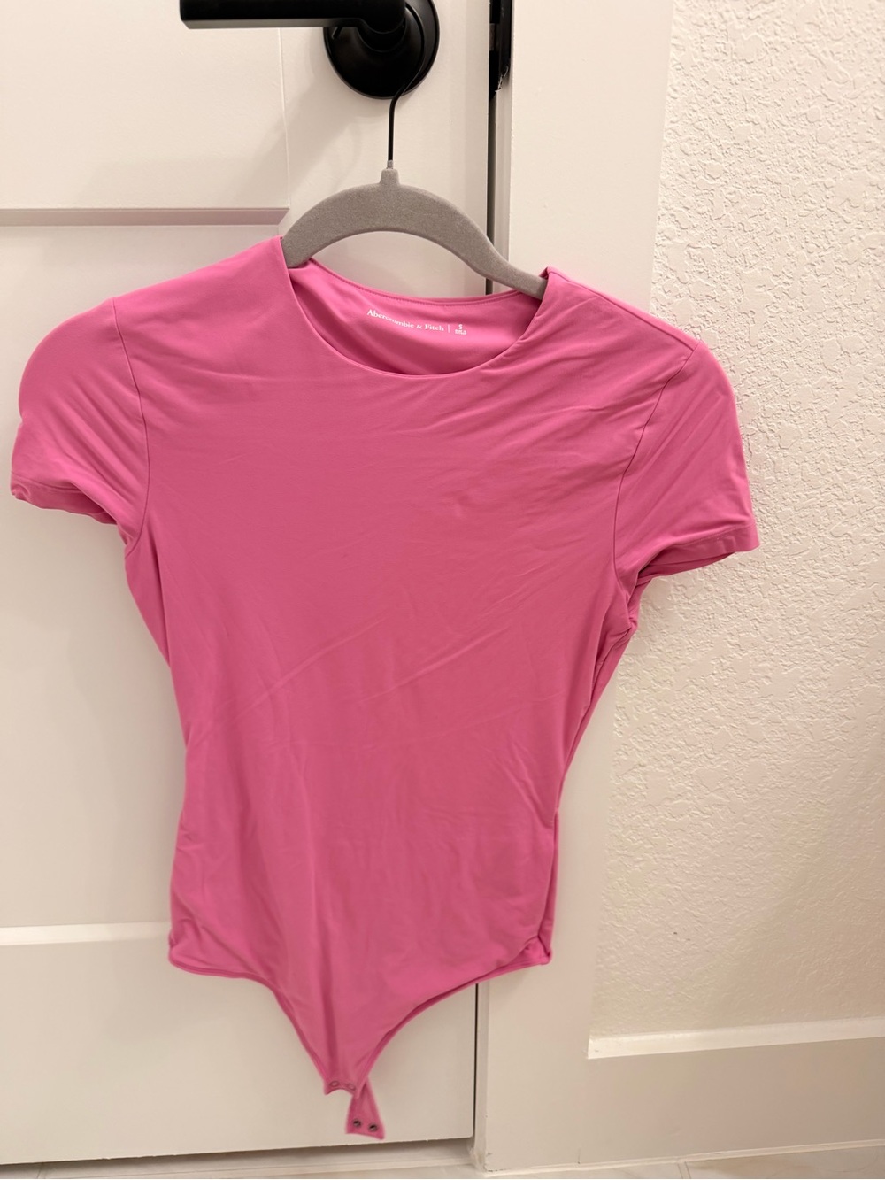 Abercrombie & Fitch Hot Pink Short Sleeve Bodysuit